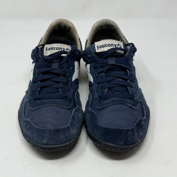 Saucony Bullet Core Sneakers Womens 8.5 Navy Blue Nylon Suede Running Shoes - Picture 5 of 16